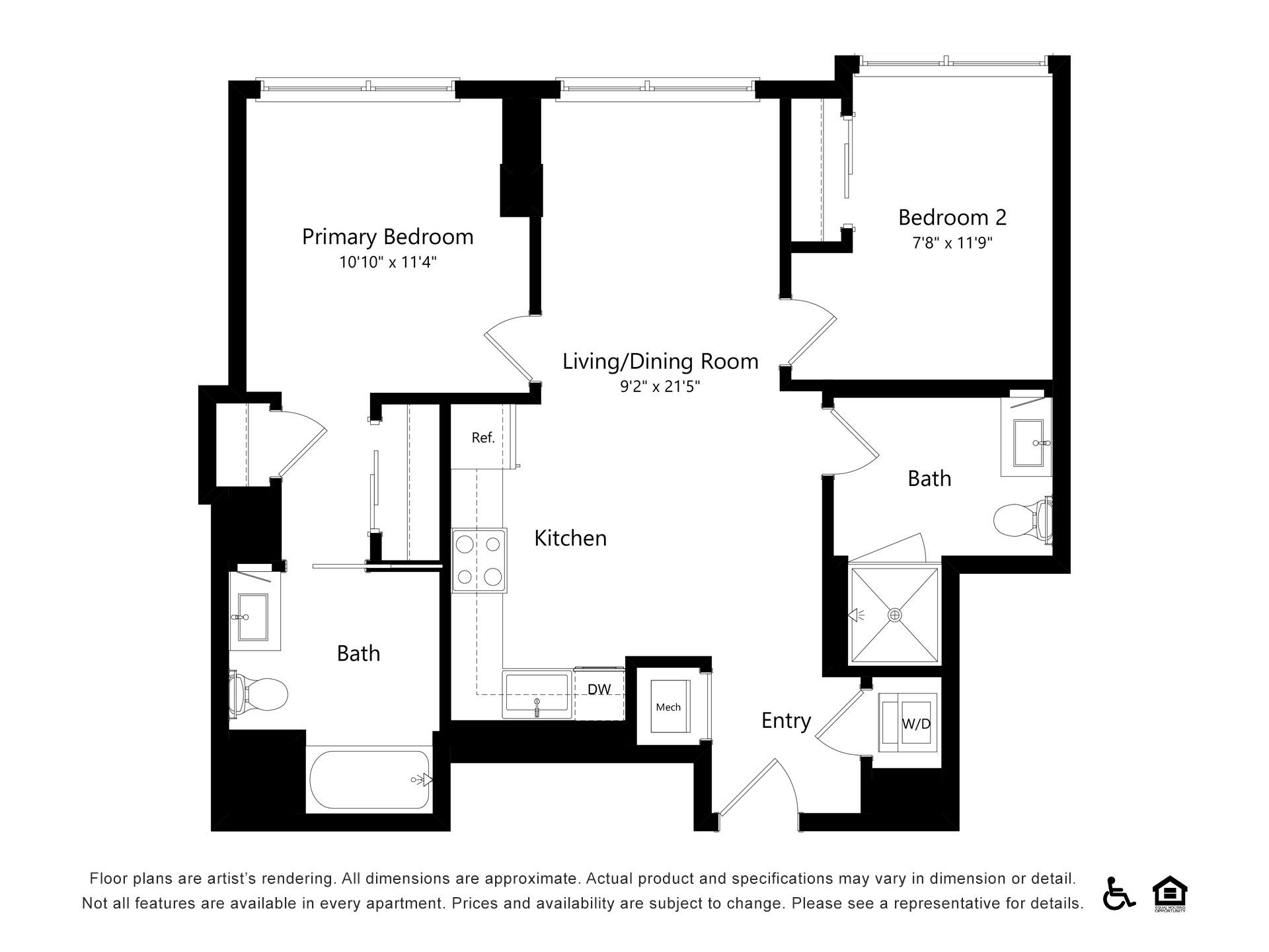 Floor plan layout diagram for B6